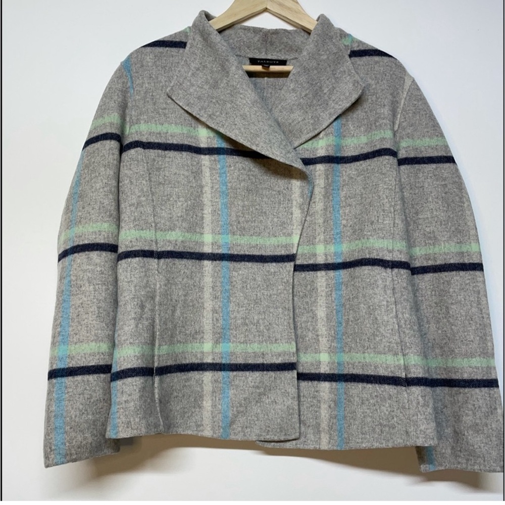 Talbots open front double face wool Sweater Jacket M